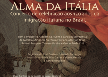 Concerto “Alma da Itália” celebra os 150 anos da imigração italiana ao Brasil